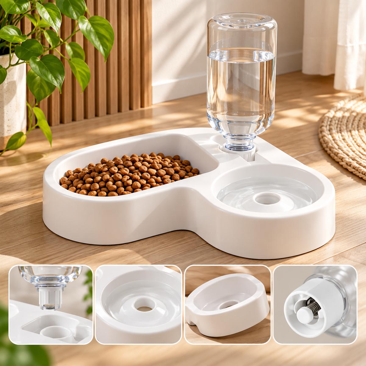 Automatic Pet Food & Water Dispenser for Cats & Dogs