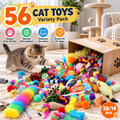 56-Piece Mixed Pet Toy Pack for Dogs & Cats – Interactive Assorted Toys